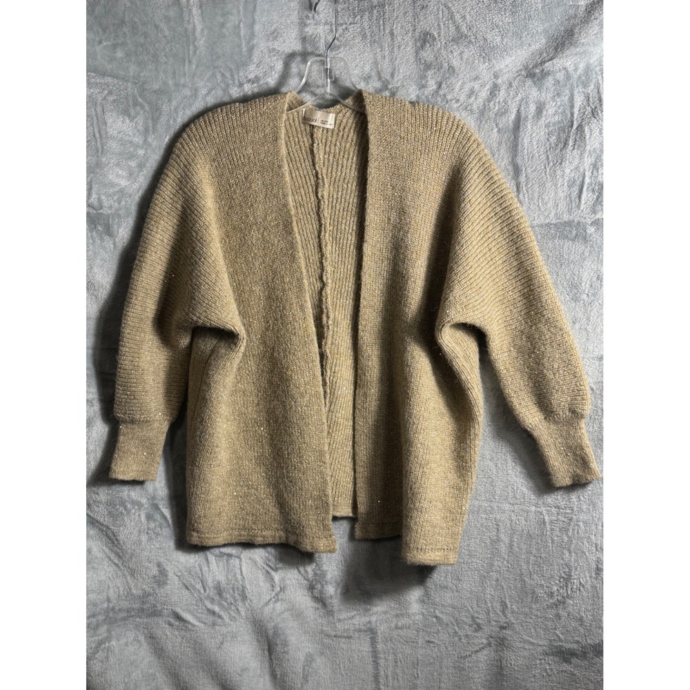 Bécool Women's Sparkle Knit Open Front Cardigan sweater Size S/M
Wool blend
